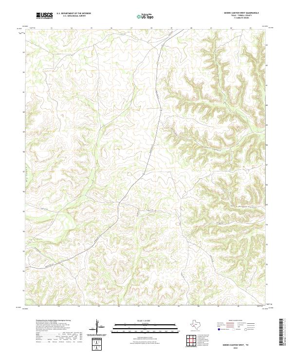 Geddis Canyon West topographic map thumbnail