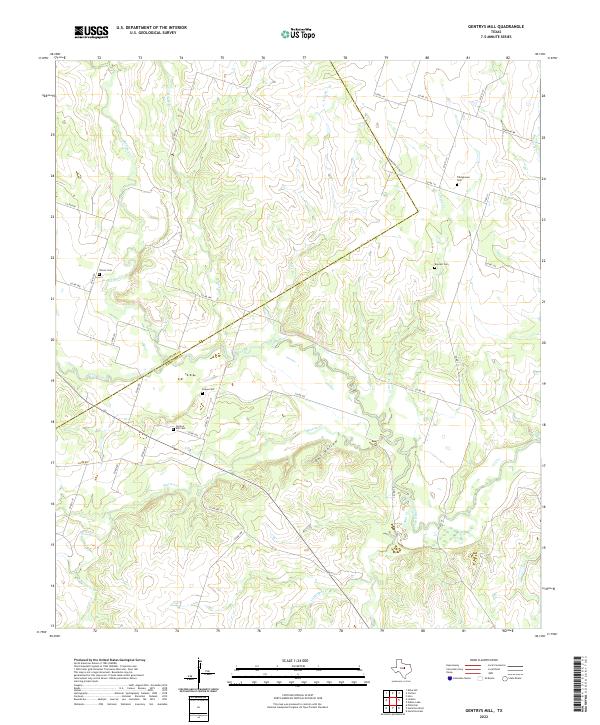 Gentrys Mill topographic map thumbnail