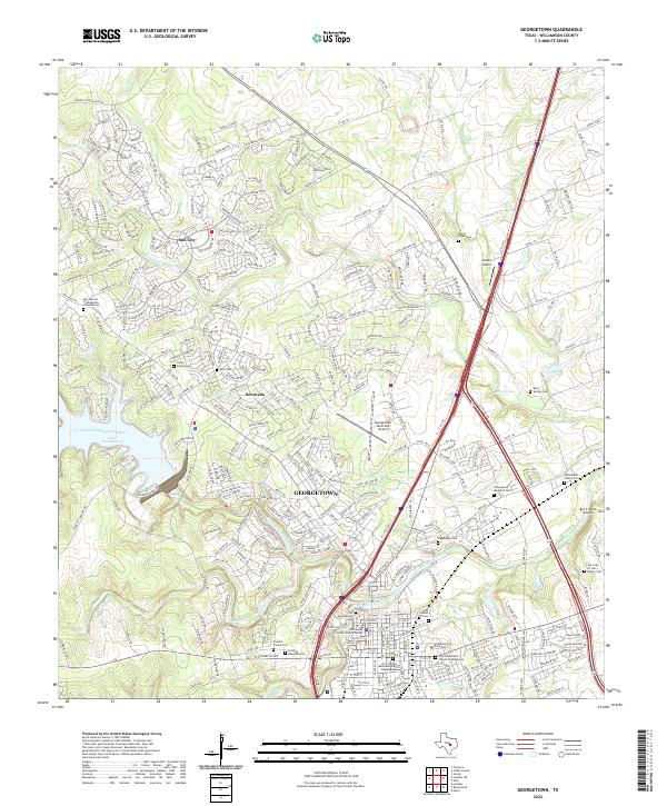 Georgetown topographic map thumbnail