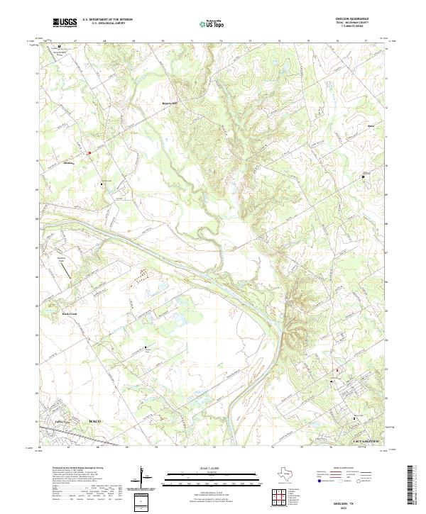 Gholson topographic map thumbnail