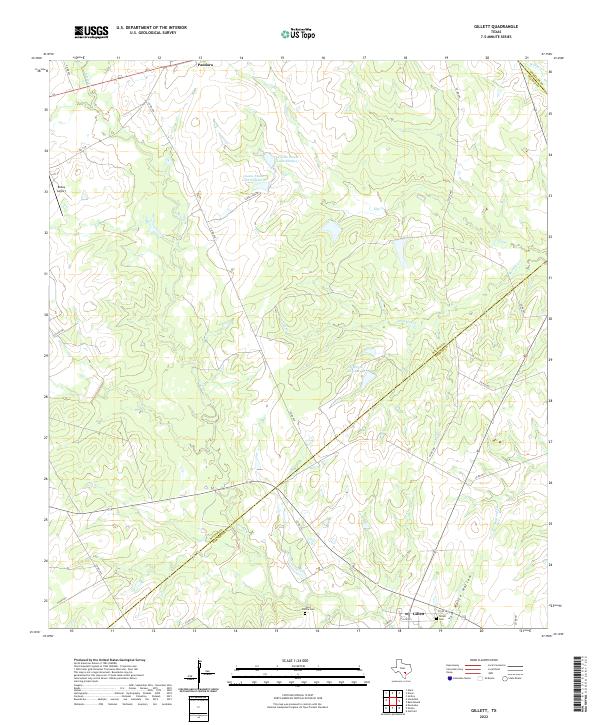 Gillett topographic map thumbnail