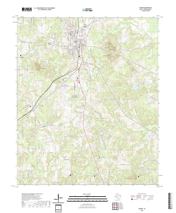Gilmer topographic map thumbnail