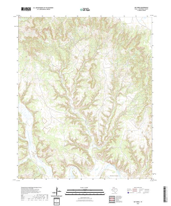 Gip Creek 2022 topographic map thumbnail