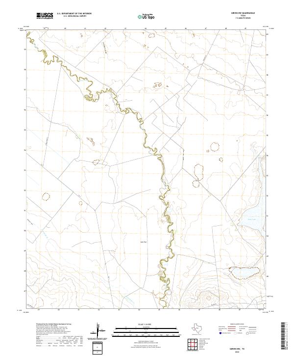 Girvin NW topographic map thumbnail