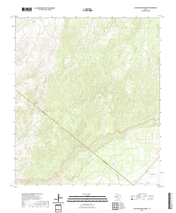 Glass Mountain Ranch topographic map thumbnail