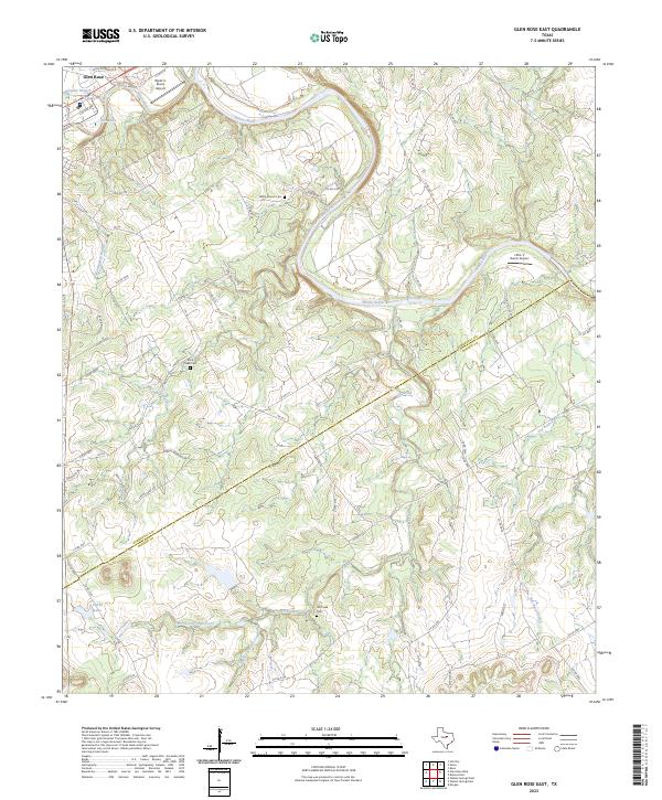 Glen Rose East topographic map thumbnail