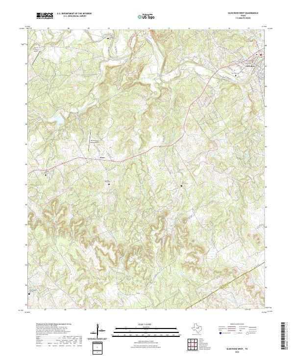 Glen Rose West topographic map thumbnail