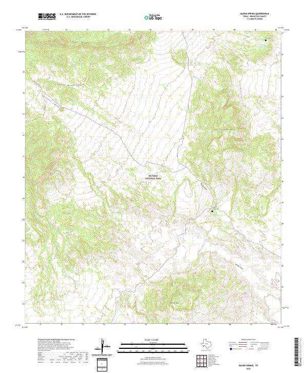 Glenn Spring topographic map thumbnail