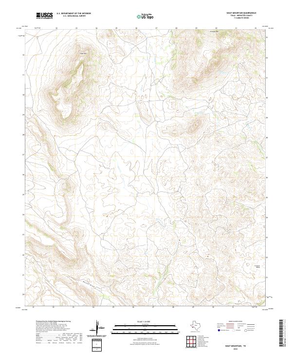 Goat Mountain 2022 topographic map thumbnail