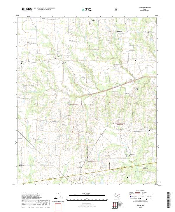 Gober topographic map thumbnail