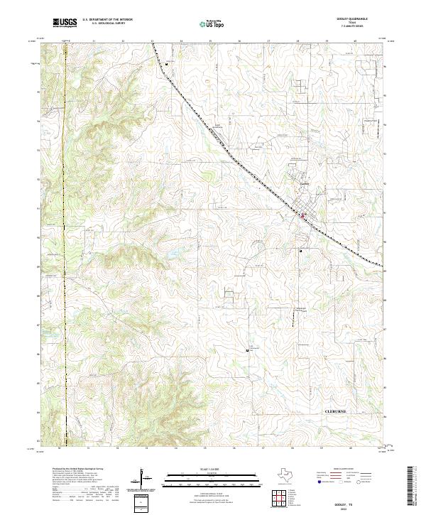Godley topographic map thumbnail