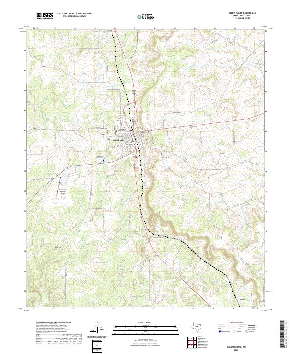Goldthwaite 2022 topographic map thumbnail