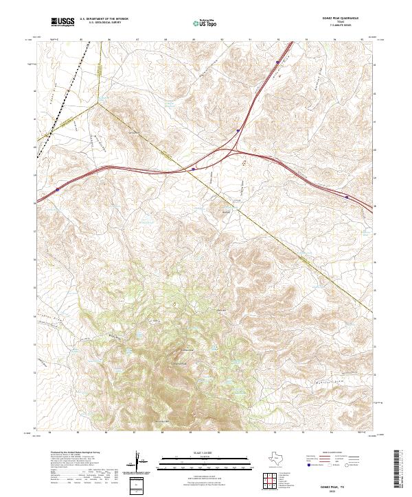 Gomez Peak topographic map thumbnail