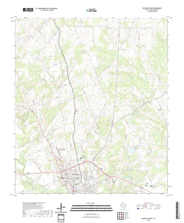 Gonzales North topographic map thumbnail