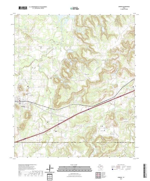 Gordon topographic map thumbnail