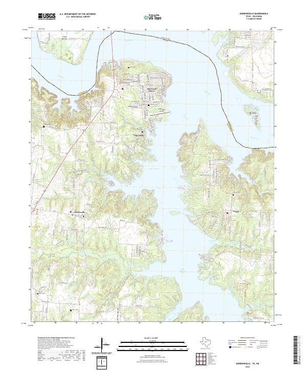 Gordonville topographic map thumbnail