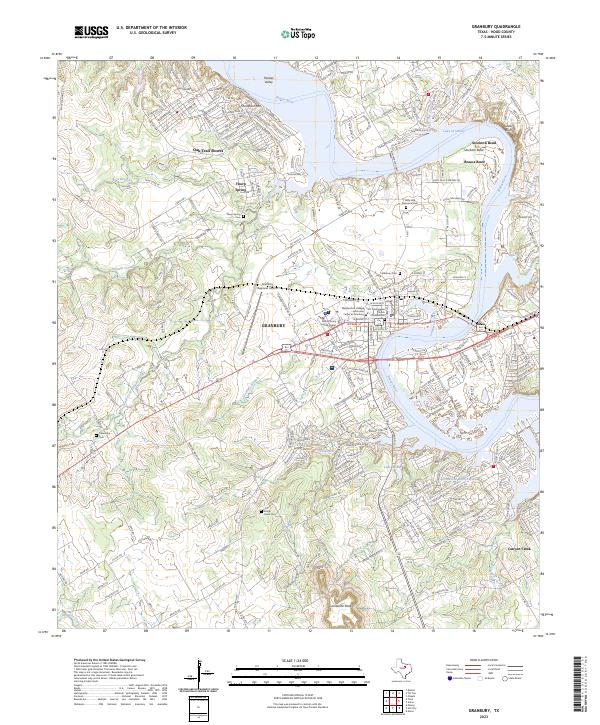 Granbury topographic map thumbnail