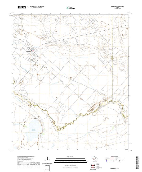 Grandfalls topographic map thumbnail