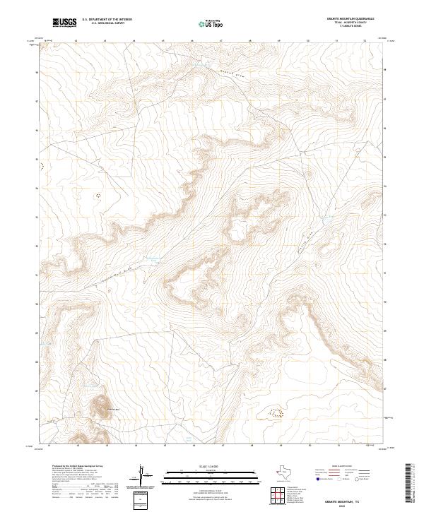 Granite Mountain topographic map thumbnail