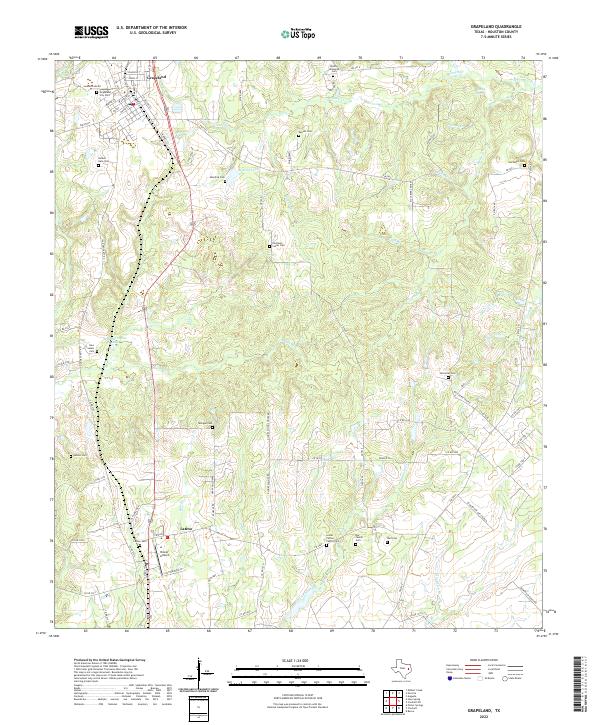 Grapeland topographic map thumbnail