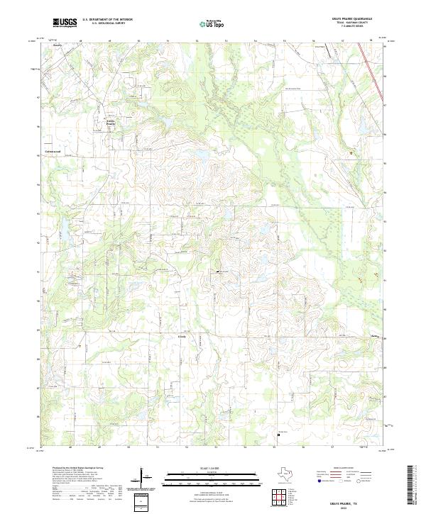 Grays Prairie topographic map thumbnail