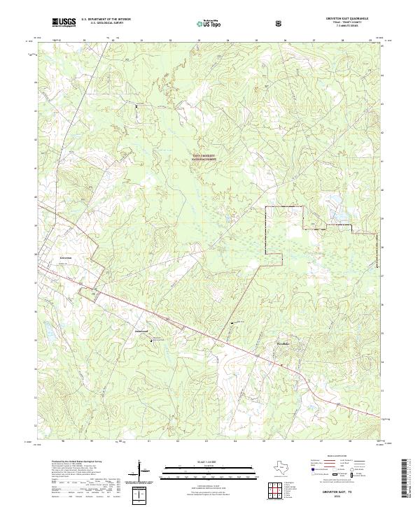 Groveton East topographic map thumbnail