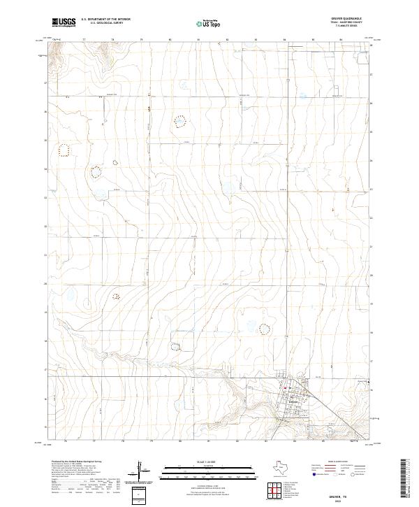 Gruver topographic map thumbnail