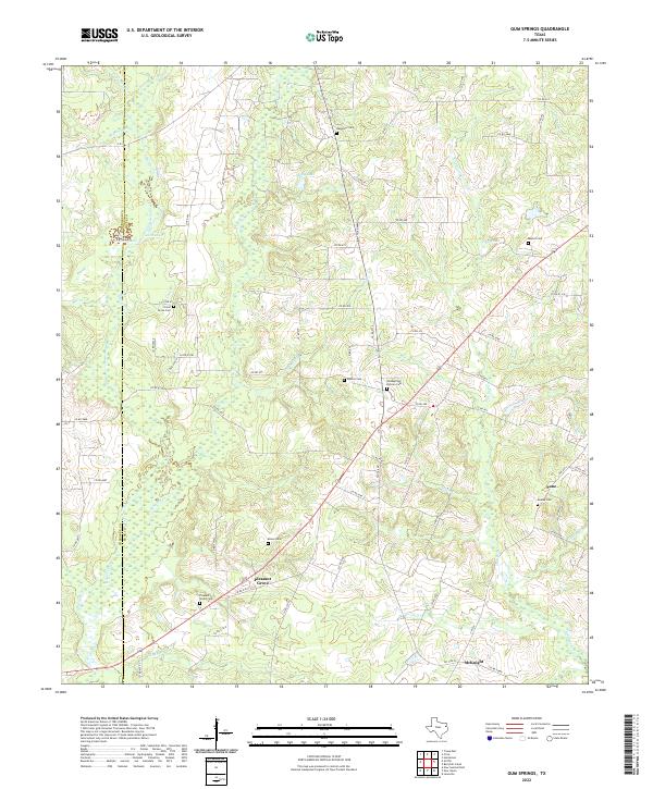 Gum Springs topographic map thumbnail