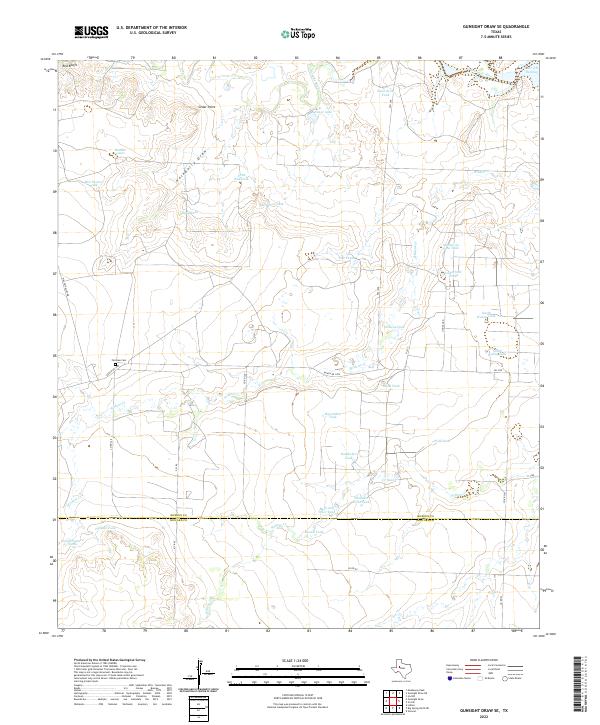 Gunsight Draw SE topographic map thumbnail