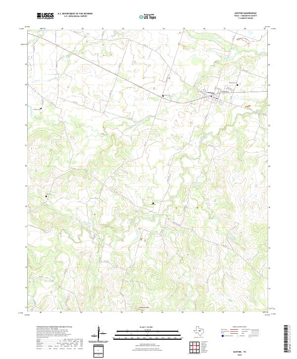 Gustine topographic map thumbnail