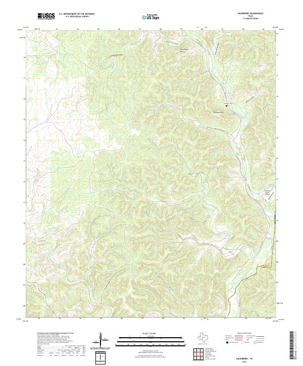 Hackberry 2022 topographic map thumbnail