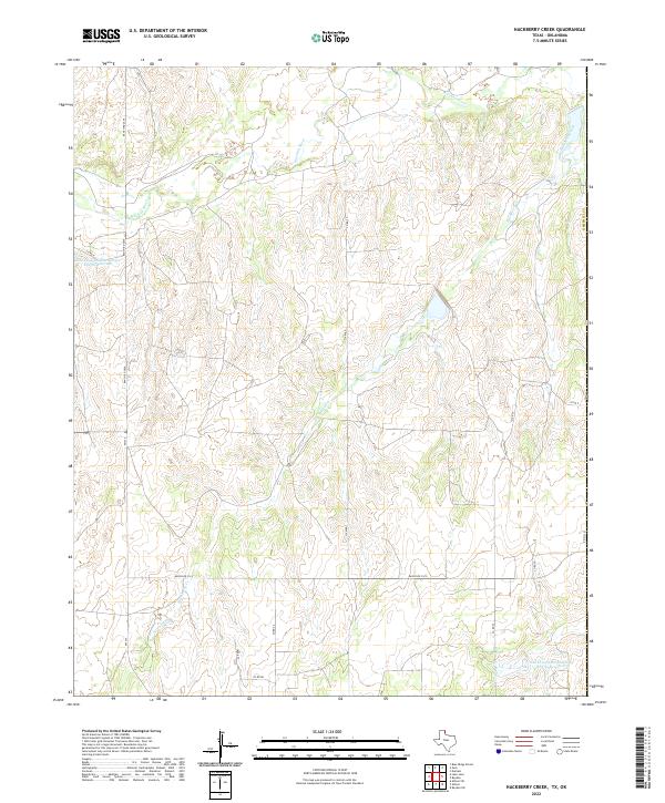 Hackberry Creek topographic map thumbnail