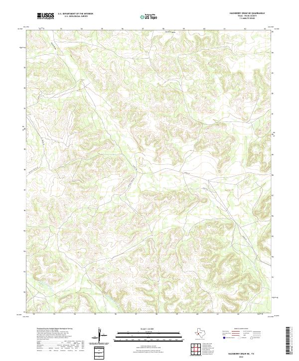 Hackberry Draw NE topographic map thumbnail