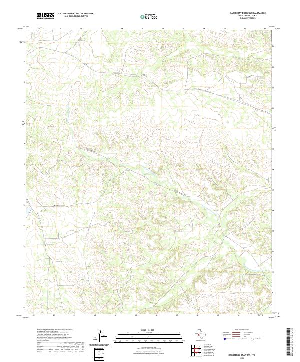 Hackberry Draw NW topographic map thumbnail