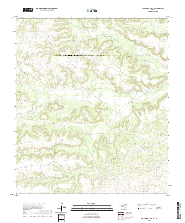 Hackberry Draw SE topographic map thumbnail