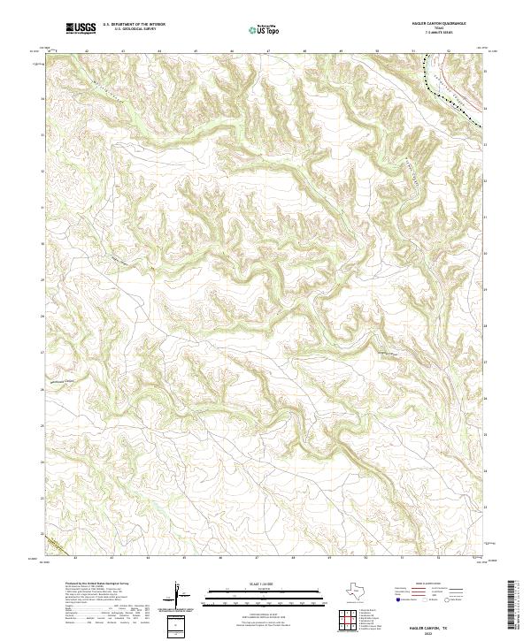 Hagler Canyon topographic map thumbnail