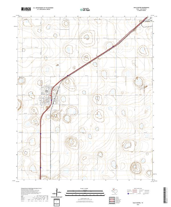 Hale Center topographic map thumbnail