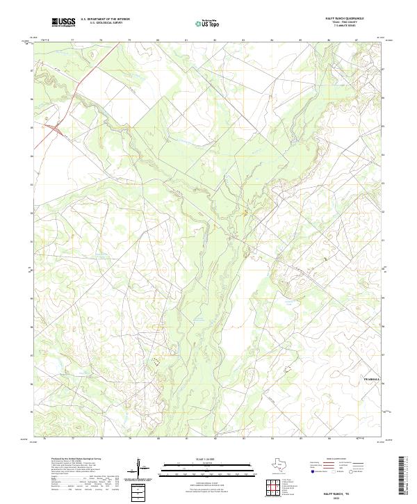 Halff Ranch 2022 topographic map thumbnail