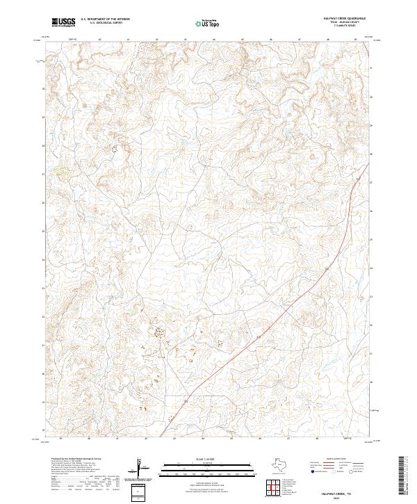 Halfway Creek 2022 topographic map thumbnail