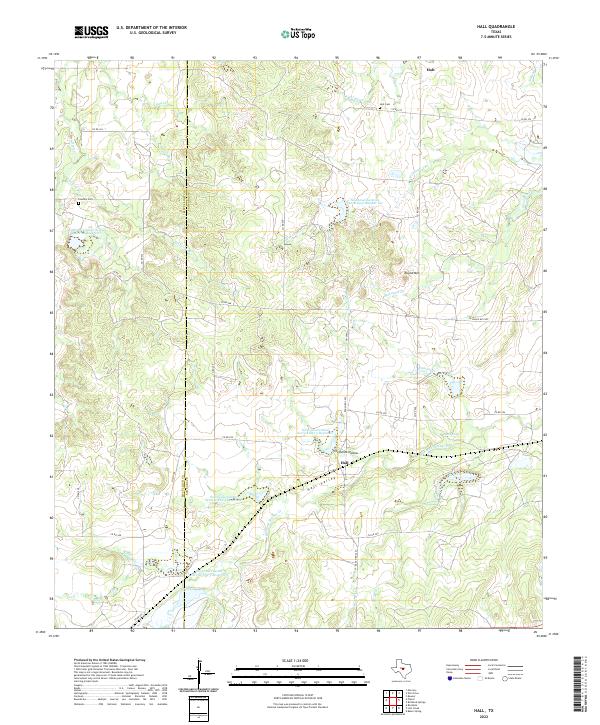 Hall topographic map thumbnail