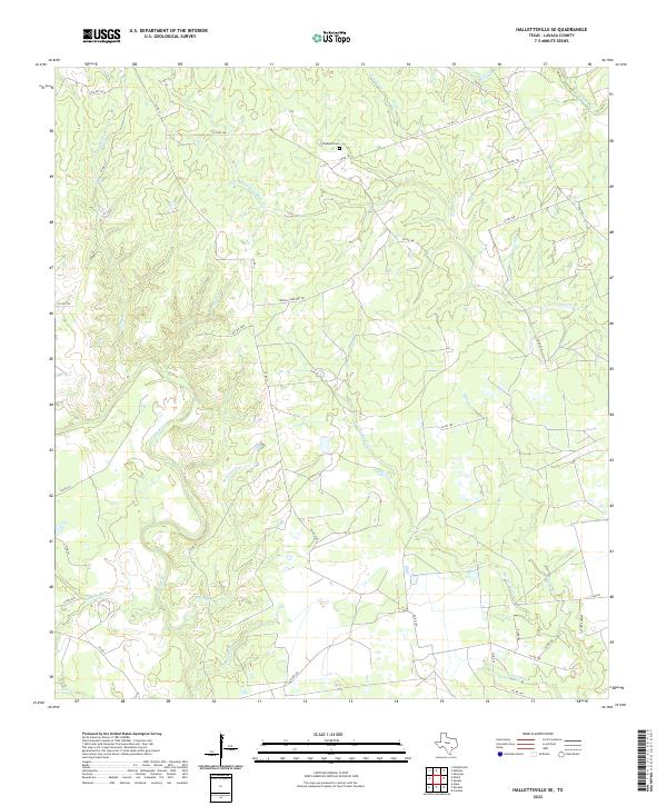 Hallettsville SE topographic map thumbnail