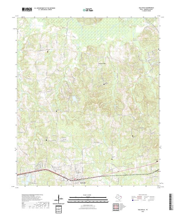 Hallsville topographic map thumbnail