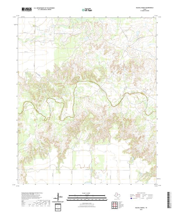 Halsell Ranch topographic map thumbnail