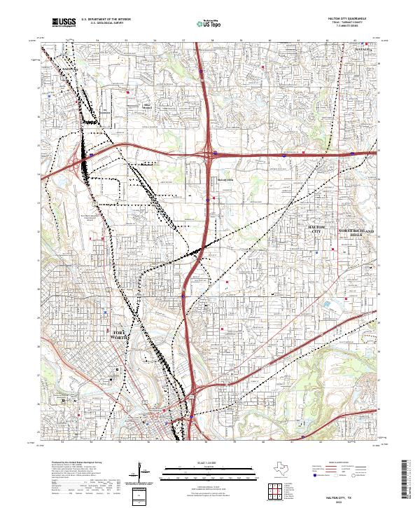 Haltom City topographic map thumbnail