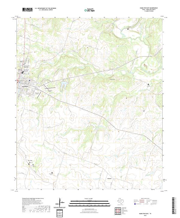 Hamilton East topographic map thumbnail