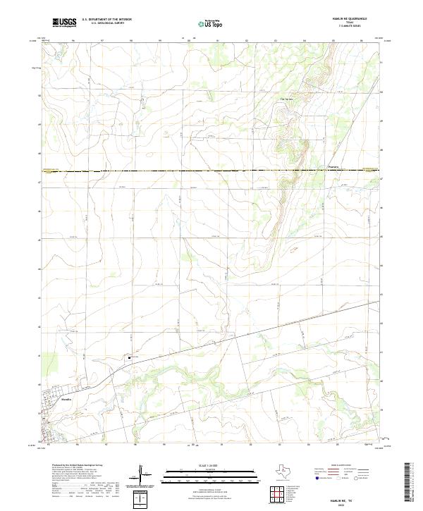 Hamlin NE topographic map thumbnail