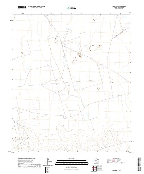 Hanks Ranch topographic map thumbnail