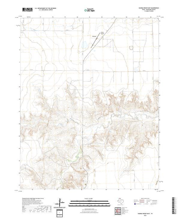 Hannas Draw East topographic map thumbnail