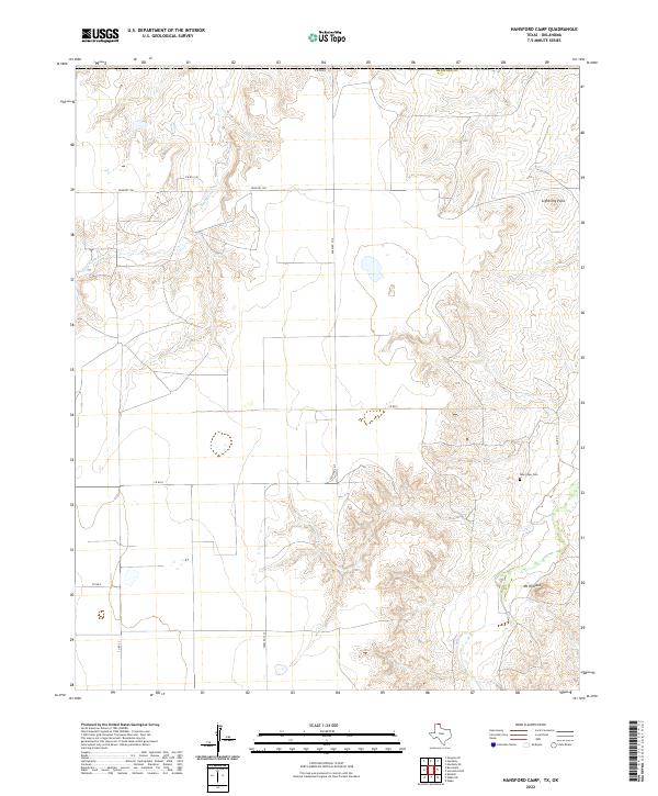 Hansford Camp topographic map thumbnail