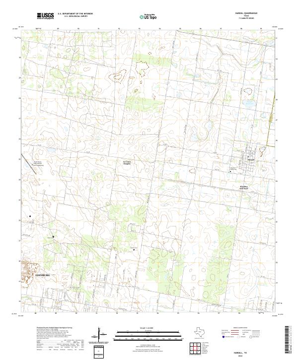 Hargill 2022 topographic map thumbnail